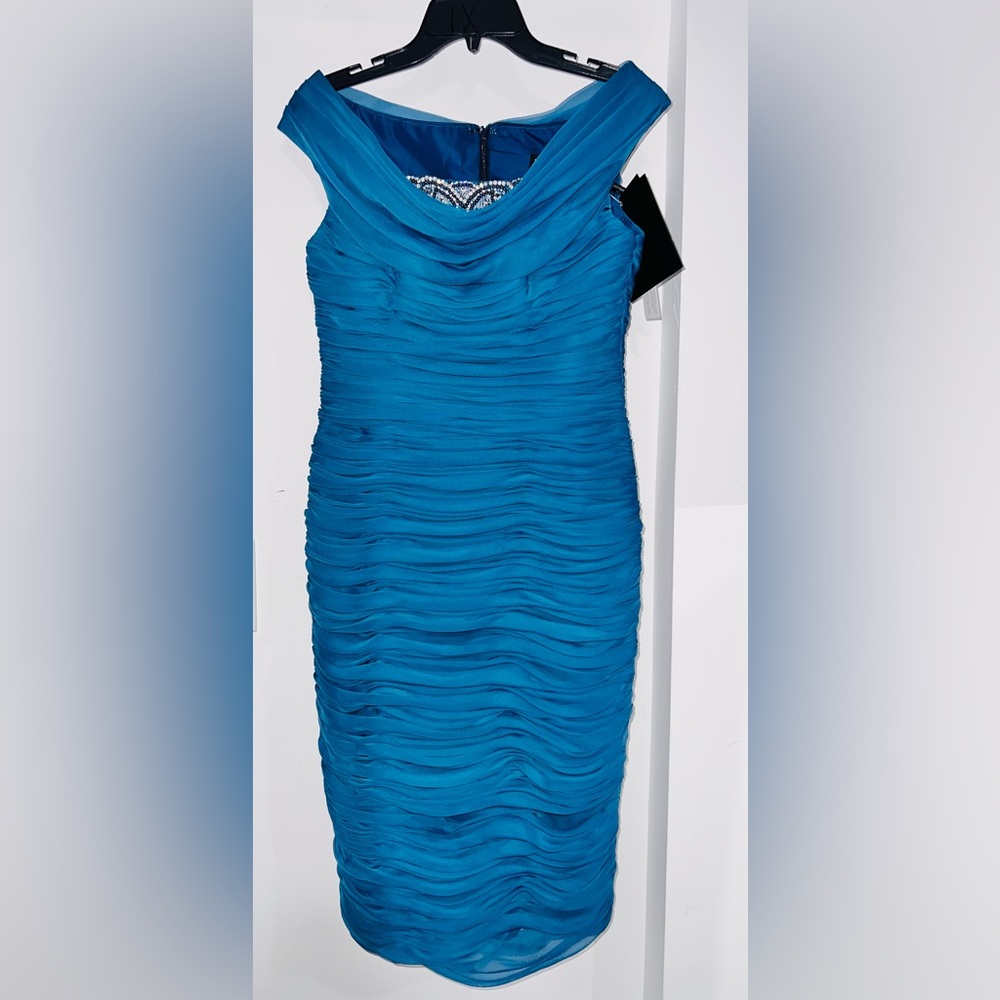 VM Collection Blue Dress with Beaded Detail size 8